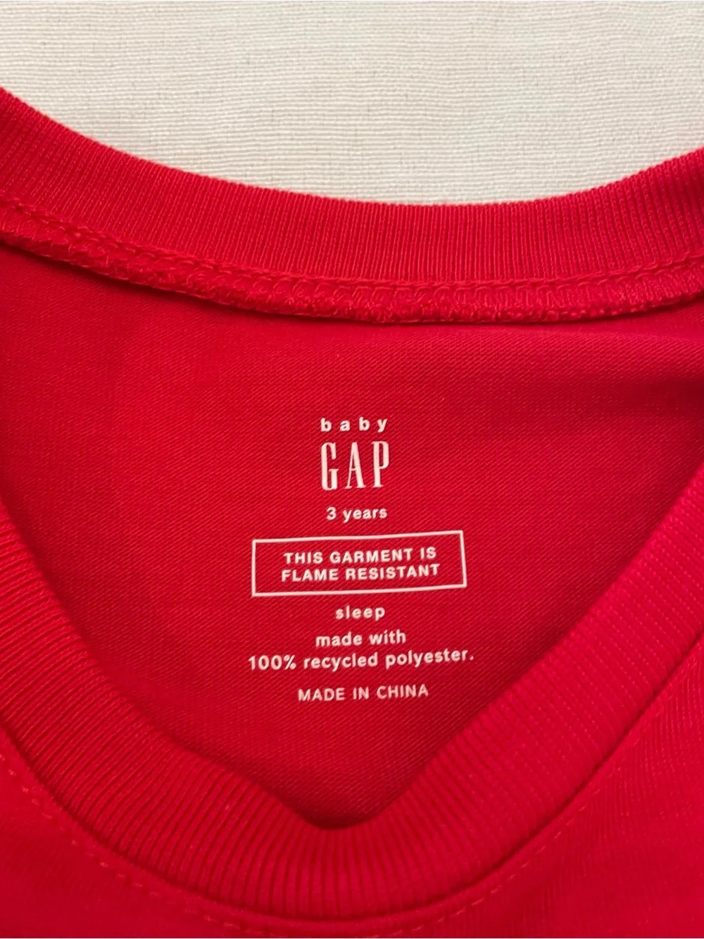 Baby Gap Sleep Shirt Size 3 Years Red Christmas Llama Graphic Winter Pajamas
